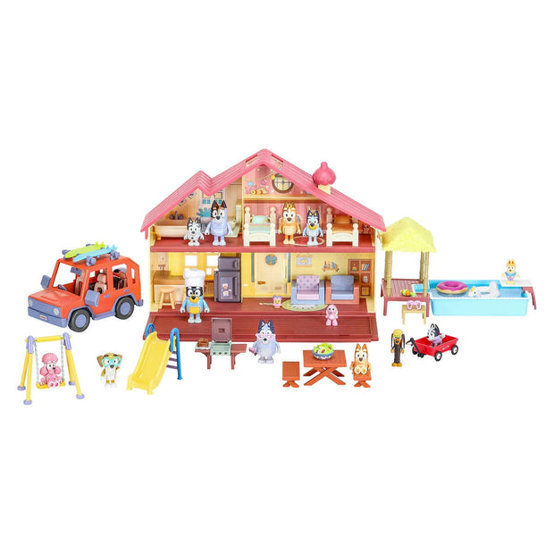 Ultimate 4-in-1 Mega Playset — House, Pool, Park & Family Car Combo