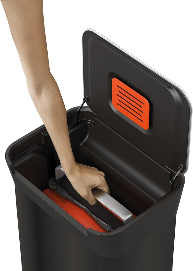 🗑30L Manual Compaction Trash Bin｜More Capacity, Less Hassle