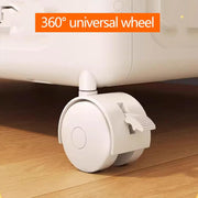 Compact Rolling Storage Rack - 360° Swivel Wheels and Dust Cover