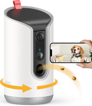 Interactive Pet Camera – Treat Tossing, Auto-Tracking & Two-Way Audio