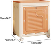 Compact Rolling Storage Rack - 360° Swivel Wheels and Dust Cover