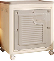 Compact Rolling Storage Rack - 360° Swivel Wheels and Dust Cover
