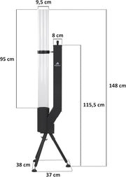 Glass Flame Tube Patio Fire Column