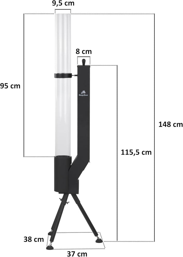 Glass Flame Tube Patio Fire Column