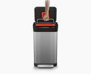 🗑30L Manual Compaction Trash Bin｜More Capacity, Less Hassle