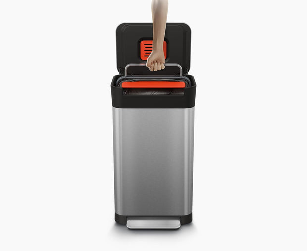 🗑30L Manual Compaction Trash Bin｜More Capacity, Less Hassle