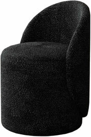 Faux Lamb Velvet Vanity Chair with Backrest — 360° Swivel, Multi-Functional Use