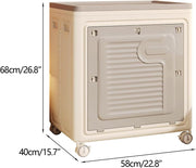 Compact Rolling Storage Rack - 360° Swivel Wheels and Dust Cover