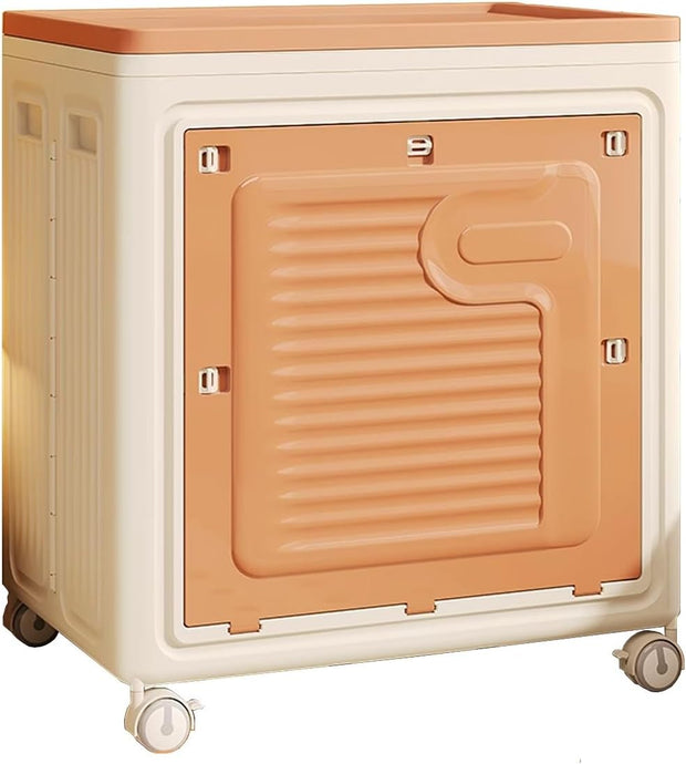 Compact Rolling Storage Rack - 360° Swivel Wheels and Dust Cover
