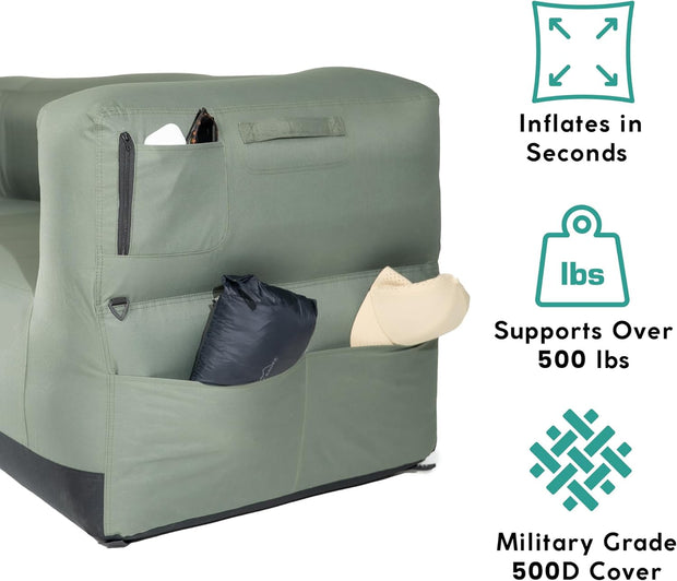 Inflatable Loveseat Sofa — Portable, Durable, and Perfect for Indoor & Outdoor Comfort