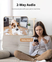 Interactive Pet Camera – Treat Tossing, Auto-Tracking & Two-Way Audio