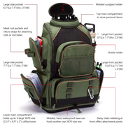 All-Purpose Fishing Bag - Spacious + Rain Cover