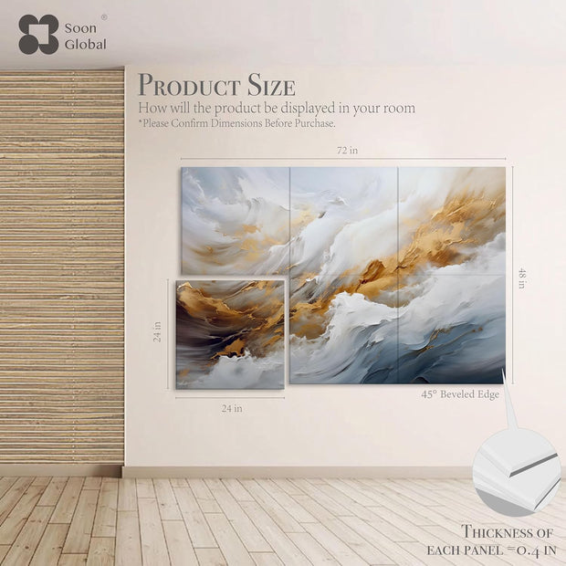 Acoustical Wall Panels, 6-Piece 23.62 X 23.62 Inches Art Acoustic Panels, Decorative Acoustic Panels, Acoustic Wall Panels, Sound Absorbing Wall Art, Arcadian Vortex