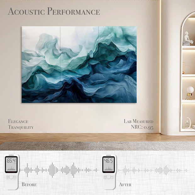 Acoustical Wall Panels, 6-Piece 23.62 X 23.62 Inches Art Acoustic Panels, Decorative Acoustic Panels, Acoustic Wall Panels, Sound Absorbing Wall Art, Arcadian Vortex