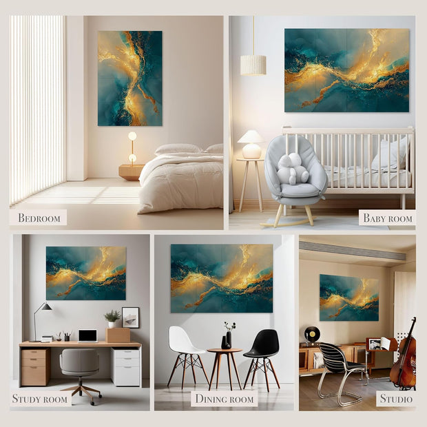 Acoustical Wall Panels, 6-Piece 23.62 X 23.62 Inches Art Acoustic Panels, Decorative Acoustic Panels, Acoustic Wall Panels, Sound Absorbing Wall Art, Arcadian Vortex