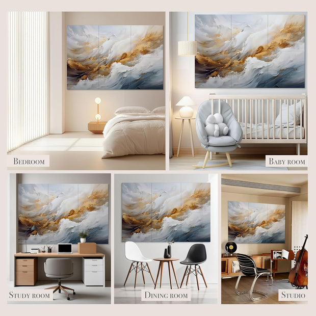 Acoustical Wall Panels, 6-Piece 23.62 X 23.62 Inches Art Acoustic Panels, Decorative Acoustic Panels, Acoustic Wall Panels, Sound Absorbing Wall Art, Arcadian Vortex