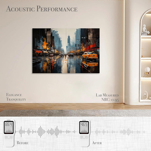 Acoustical Wall Panels, 6-Piece 23.62 X 23.62 Inches Art Acoustic Panels, Decorative Acoustic Panels, Acoustic Wall Panels, Sound Absorbing Wall Art, Arcadian Vortex