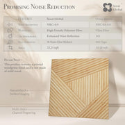 Acoustical Wall Panels, 6-Piece 23.62 X 23.62 Inches Art Acoustic Panels, Decorative Acoustic Panels, Acoustic Wall Panels, Sound Absorbing Wall Art, Arcadian Vortex