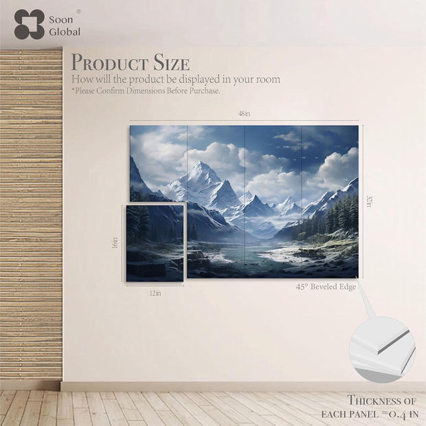 Acoustical Wall Panels, 6-Piece 23.62 X 23.62 Inches Art Acoustic Panels, Decorative Acoustic Panels, Acoustic Wall Panels, Sound Absorbing Wall Art, Arcadian Vortex