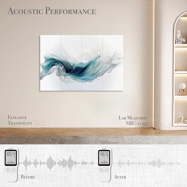 Acoustical Wall Panels, 6-Piece 23.62 X 23.62 Inches Art Acoustic Panels, Decorative Acoustic Panels, Acoustic Wall Panels, Sound Absorbing Wall Art, Arcadian Vortex