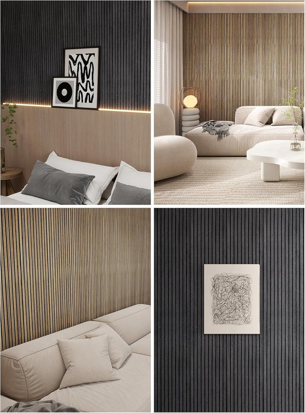 Luxury Wood-Texture Wall Panels｜Self-Adhesive, Sound-Reducing, Fits Curved Surfaces