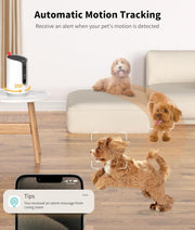 Interactive Pet Camera – Treat Tossing, Auto-Tracking & Two-Way Audio