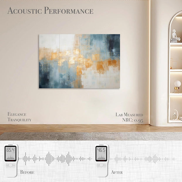 Acoustical Wall Panels, 6-Piece 23.62 X 23.62 Inches Art Acoustic Panels, Decorative Acoustic Panels, Acoustic Wall Panels, Sound Absorbing Wall Art, Arcadian Vortex