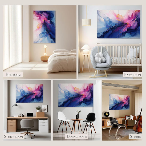 Acoustical Wall Panels, 6-Piece 23.62 X 23.62 Inches Art Acoustic Panels, Decorative Acoustic Panels, Acoustic Wall Panels, Sound Absorbing Wall Art, Arcadian Vortex
