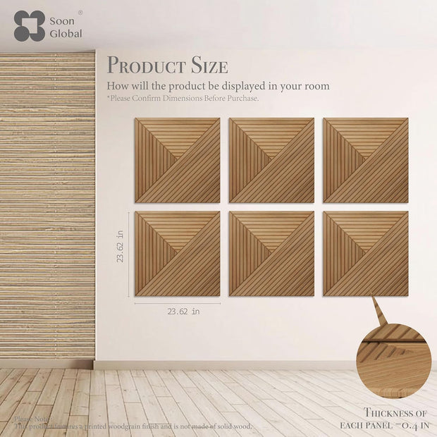 Acoustical Wall Panels, 6-Piece 23.62 X 23.62 Inches Art Acoustic Panels, Decorative Acoustic Panels, Acoustic Wall Panels, Sound Absorbing Wall Art, Arcadian Vortex