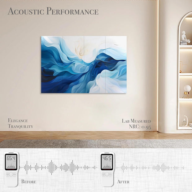 Acoustical Wall Panels, 6-Piece 23.62 X 23.62 Inches Art Acoustic Panels, Decorative Acoustic Panels, Acoustic Wall Panels, Sound Absorbing Wall Art, Arcadian Vortex