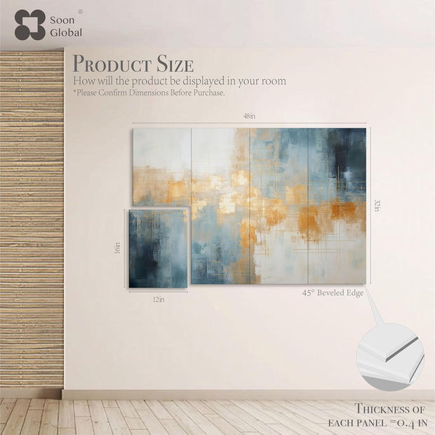 Acoustical Wall Panels, 6-Piece 23.62 X 23.62 Inches Art Acoustic Panels, Decorative Acoustic Panels, Acoustic Wall Panels, Sound Absorbing Wall Art, Arcadian Vortex