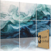 Acoustical Wall Panels, 6-Piece 23.62 X 23.62 Inches Art Acoustic Panels, Decorative Acoustic Panels, Acoustic Wall Panels, Sound Absorbing Wall Art, Arcadian Vortex