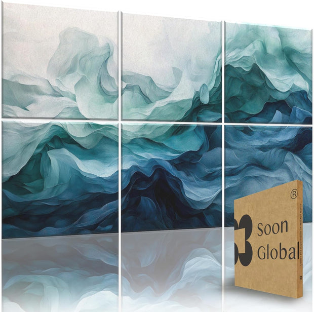 Acoustical Wall Panels, 6-Piece 23.62 X 23.62 Inches Art Acoustic Panels, Decorative Acoustic Panels, Acoustic Wall Panels, Sound Absorbing Wall Art, Arcadian Vortex