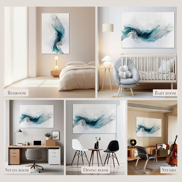 Acoustical Wall Panels, 6-Piece 23.62 X 23.62 Inches Art Acoustic Panels, Decorative Acoustic Panels, Acoustic Wall Panels, Sound Absorbing Wall Art, Arcadian Vortex