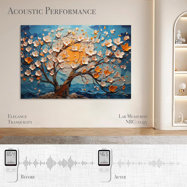 Acoustical Wall Panels, 6-Piece 23.62 X 23.62 Inches Art Acoustic Panels, Decorative Acoustic Panels, Acoustic Wall Panels, Sound Absorbing Wall Art, Arcadian Vortex