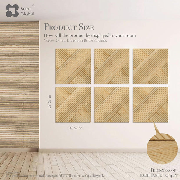 Acoustical Wall Panels, 6-Piece 23.62 X 23.62 Inches Art Acoustic Panels, Decorative Acoustic Panels, Acoustic Wall Panels, Sound Absorbing Wall Art, Arcadian Vortex