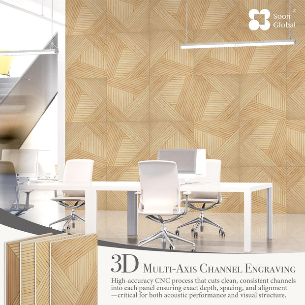 Acoustical Wall Panels, 6-Piece 23.62 X 23.62 Inches Art Acoustic Panels, Decorative Acoustic Panels, Acoustic Wall Panels, Sound Absorbing Wall Art, Arcadian Vortex