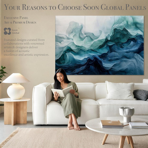 Acoustical Wall Panels, 6-Piece 23.62 X 23.62 Inches Art Acoustic Panels, Decorative Acoustic Panels, Acoustic Wall Panels, Sound Absorbing Wall Art, Arcadian Vortex