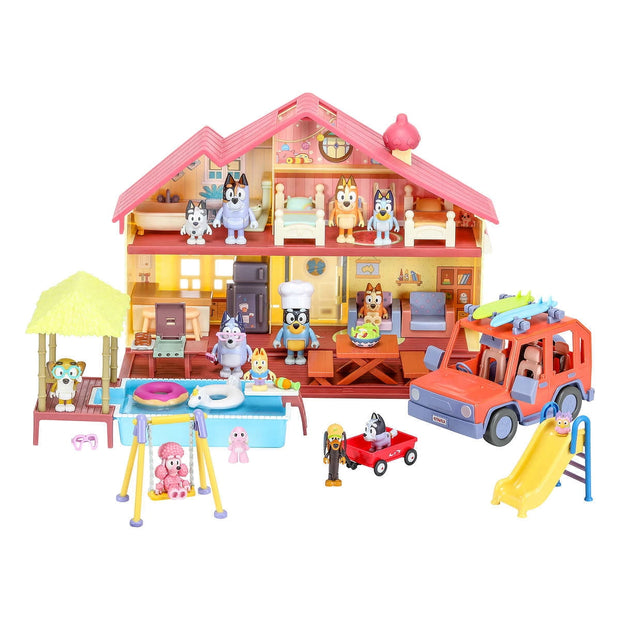 Ultimate 4-in-1 Mega Playset — House, Pool, Park & Family Car Combo