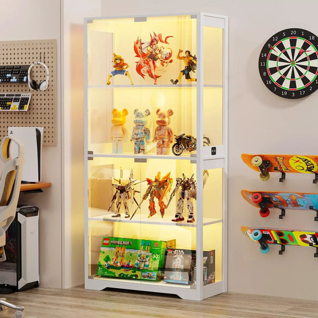 LED Display Cabinet with Motion Sensor and Glass Door